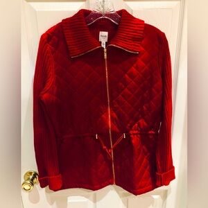 RAFAELLA RUBY RED QUILTED JACKET